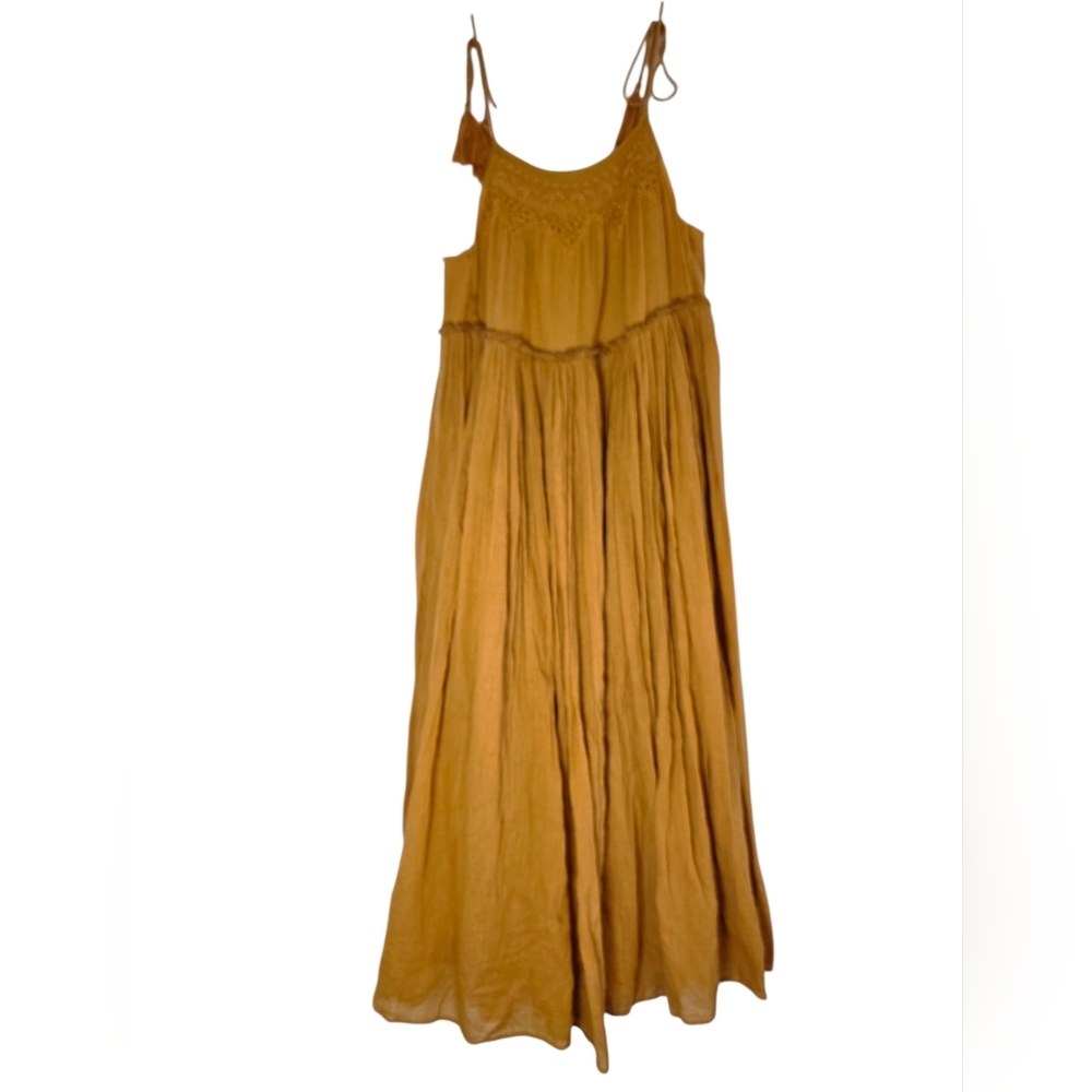 Talisman Pumpkin Orange Raja Embellished Midi Dress Size X-Small